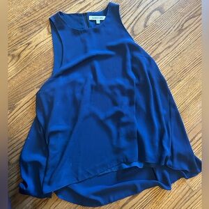 Elizabeth and James Royal Blue Silk High-Neck Tank
